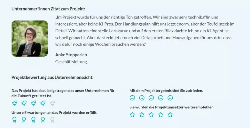 Digitalisierung Projekt KI Agent Screenshot